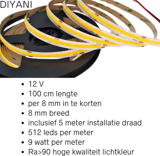 COB-ledstrip, 3 m, met bewegingsmelder, DC24V, zelfklevend, met automatisch aan/uit, 4 timermodi, dag-/nachtmodi, warmwit, voor trap, bed, kledingkast, keuken, 2700 K COB-ledstrip, 3 m, met bewegingsmelder, DC24V, zelfklevend, met automatisch aan/uit, 4 timermodi, dag-/nachtmodi, warmwit, voor trap, bed, kledingkast, keuken, 2700 K