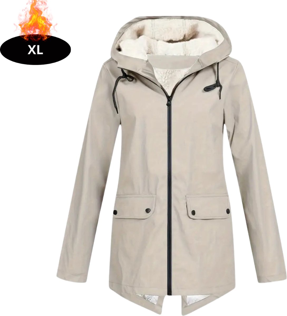 Livano Windjas Dames Parka Lente & Herfst Jas Volwassen Windjack Windbreaker Outdoor Abrikoos