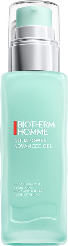 Biotherm Homme Aquapower Advanced Gel Hydratant Visage - Pour Hommes - Biotech Plankton™, Céramides et Vitamine Cg, B3 et B5 - 75ml