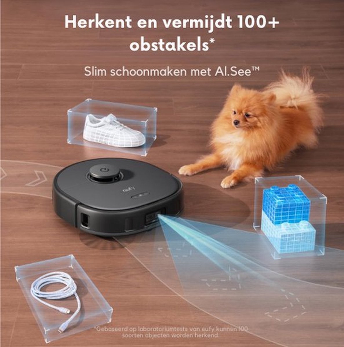 eufy X10 Pro Omni - Complete Robotstofzuiger met dweil en Vervangingssets - Robot Vacuum 8000 Pa zuigkracht - Tapijt detectie AI-obstakel vermijding - Wast en droogt de dwei - Automatisch legen en vullen — afbeelding 7