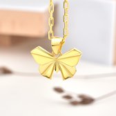 Collier papillon en or poli 30 pouces
