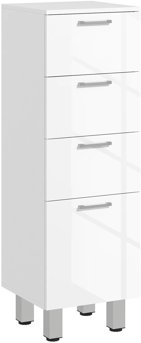 Badkamerkast - Badkamer Kast - Badkamer Kastje - Badkamerkasten Laag - Badkamerkastje - Badkamer Kastje - Kast - Badkamer - Wit - Badkamerkast - Badkamer Accessoires - Badkamermeubel - Badkamermeubels