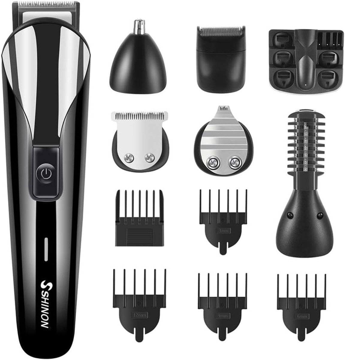 6-in-1 Heren Baard- en Haartrimmer Set voor Nauwkeurige Styling