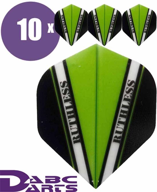 ABC Darts - Dart Flights - Ruthless Vision V Groen - 10 sets (30 stuks) van ABC Darts — afbeelding 3