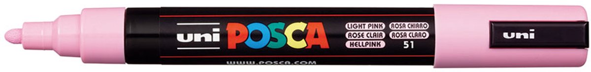 Posca Stiften PC-5M Medium Tip - verfstiften - Lichtroze - 6 stuks