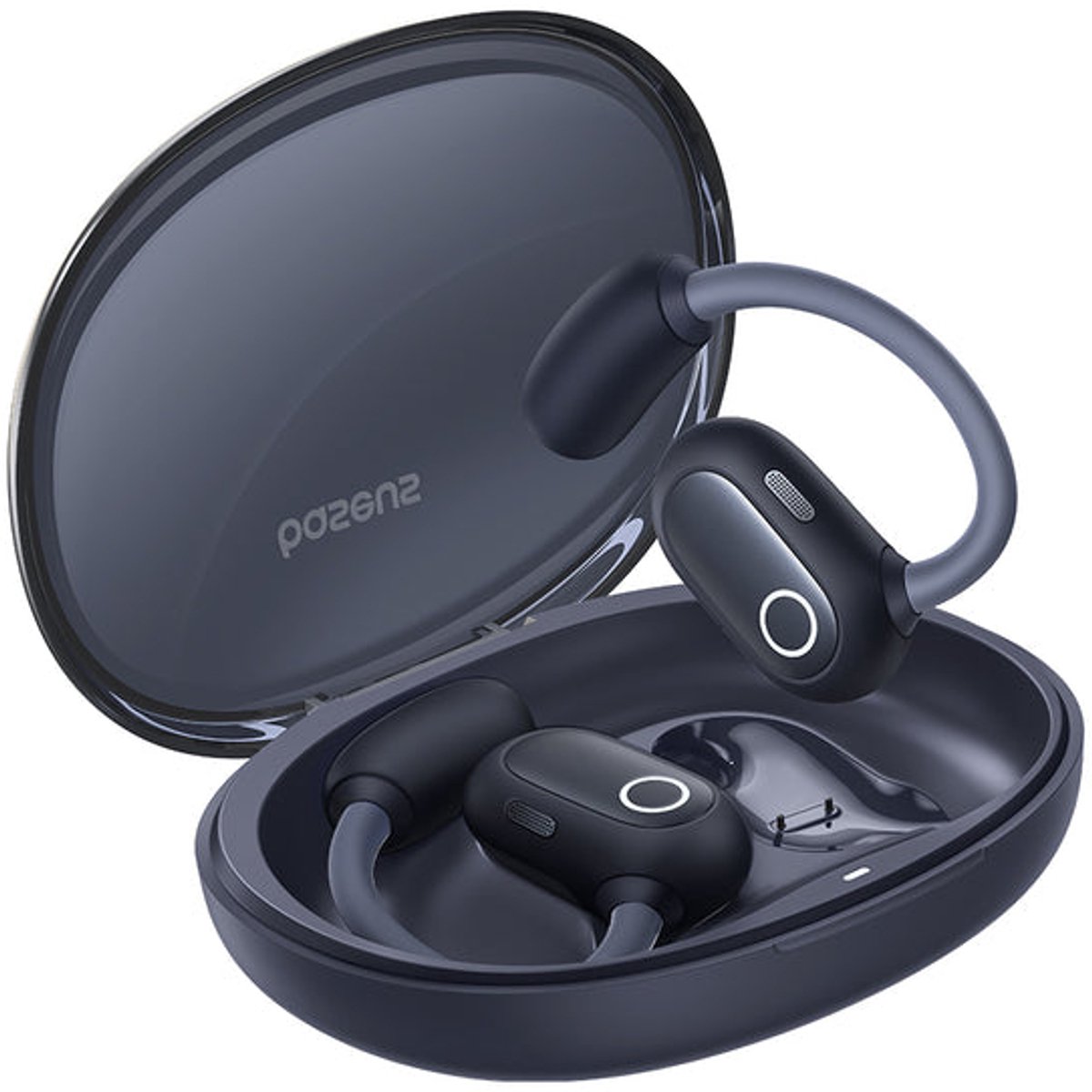 Baseus Eli Sport 1 | Open-Ear Oordopjes | Met Nekband | Sport Oordopjes | Geschikt voor Hardlopen Wielrennen Reizen etc | Waterdicht IPX4 | Draadloze Oortjes | Cosmic Zwart
