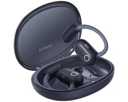 Baseus Eli Sport 1 | Open-Ear Oordopjes | Met Nekband | Sport Oordopjes | Geschikt voor Hardlopen, Wielrennen, Reizen, etc | Waterdicht IPX4 | Draadloze Oortjes | Cosmic Zwart