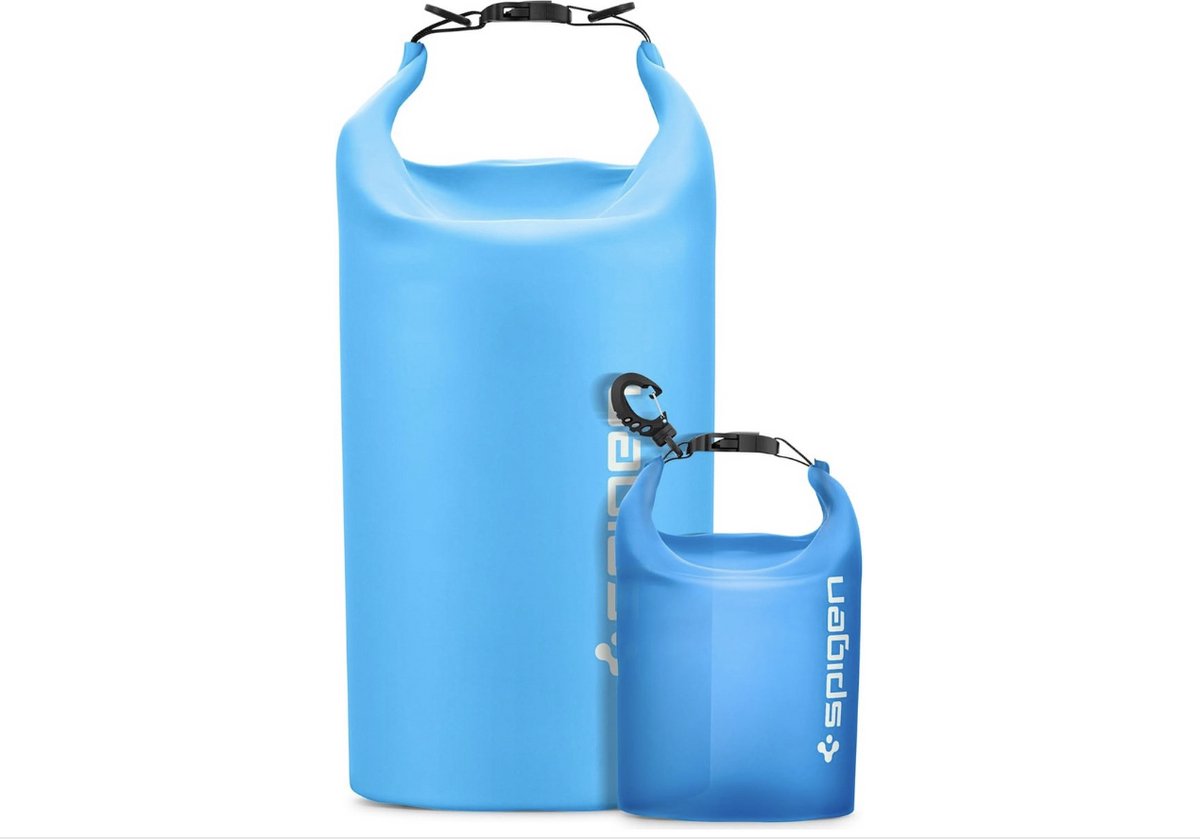Spigen Aqua Shield Waterdichte Tas Set [20L+2L] Dry Bag Waterdichte Rugzak Pouch voor Strand Zwemmen Camping Varen Kajakken -Sea Blue