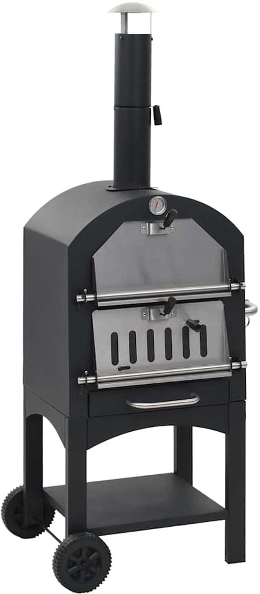 vidaXL - Pizzaoven - op - houtskool - met - terracotta - pizzasteen