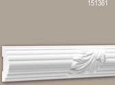 Wandlijst 151361 Profhome Lijstwerk Sierlijst Frieslijst tijdeloos klassieke stijl wit 2 m