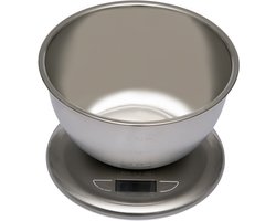 BrandNewCake® Digitale Keukenweegschaal - Met Kom - Tot 5 kilogram - RVS Weegschaal -Inclusief Batterijen