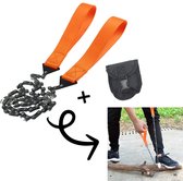 Scie De Survie Pliable 40 Pouces - Tronçonneuse De Poche Camping Randonnée - Orange