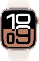 Bol.com Apple Watch Series 10 - Wifi - 42mm - Rose Gouden Aluminium Case met Light Blush Sportbandje - S/M aanbieding