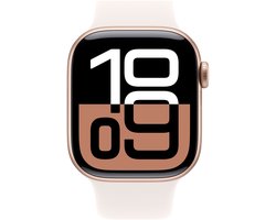 Apple Watch Series 10 - Wifi - 42mm - Rose Gouden Aluminium Case met Light Blush Sportbandje - S/M Apple Watch Series 10 - Wifi - 42mm - Rose Gouden Aluminium Case met Light Blush Sportbandje - S/M