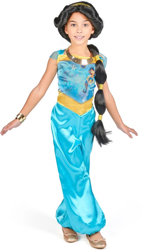 Smiffys - Disney Jasmine Basic Plus Kinder Kostuum - Kids tm 4 jaar - Multicolours