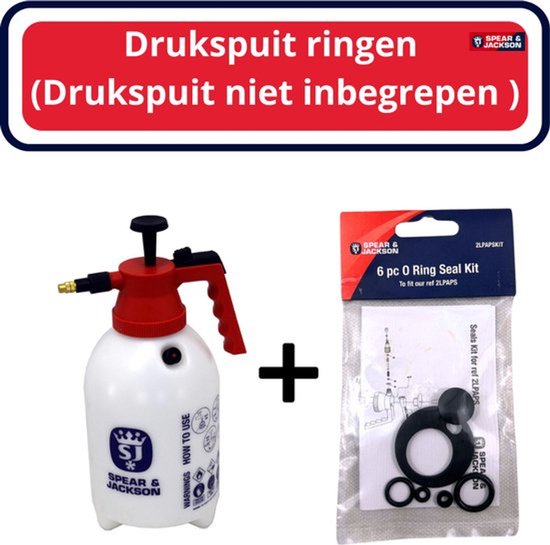 Synx Tools Voegenmes RVS + Spear & Jackson Drukspuit Ringen 2L set van 6 - Ringen onderdelen - Onkruidverdelger - Onkruidmes - Voegenkrabber met steel 150cm van Synx Tools — afbeelding 2