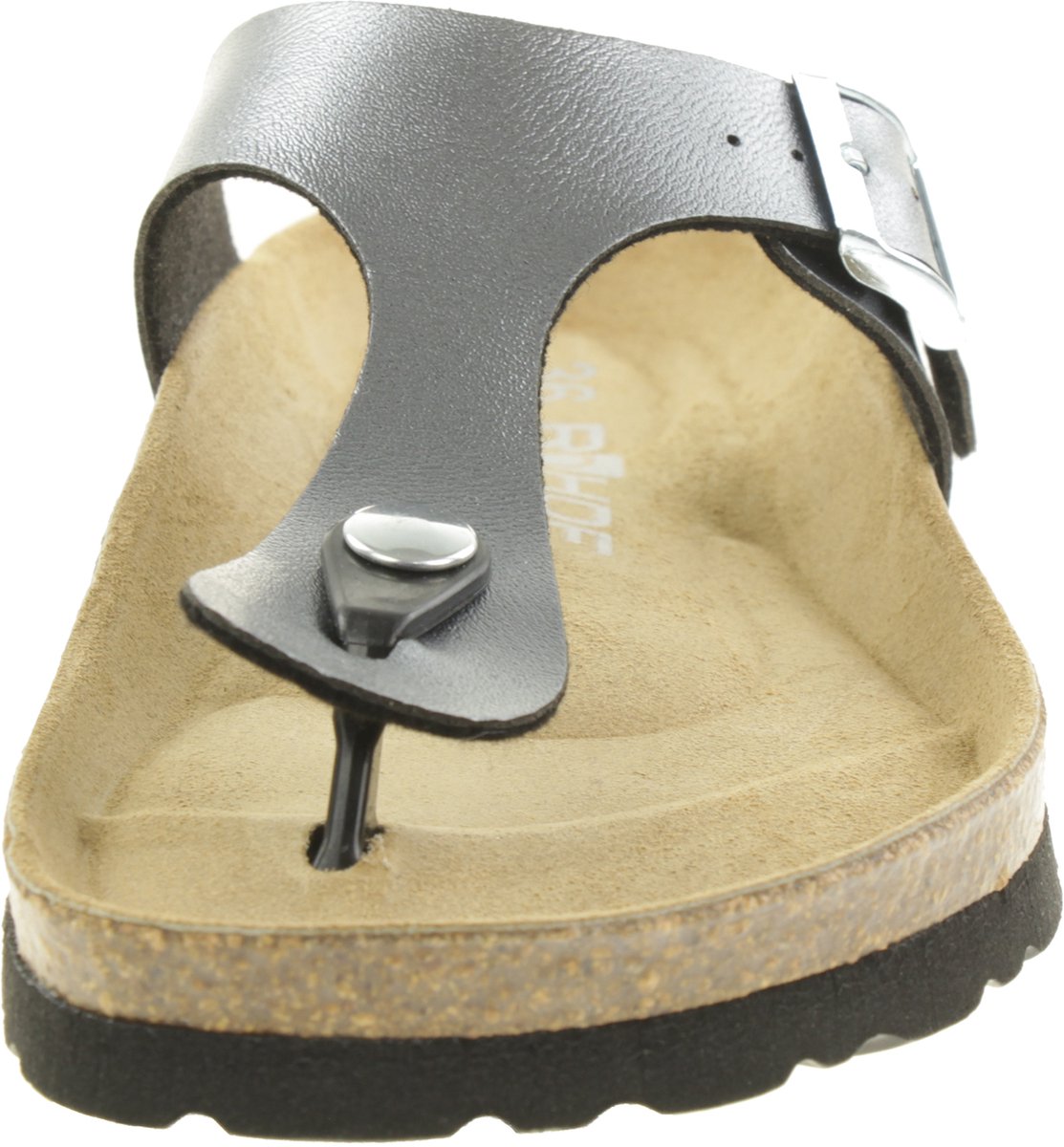 Rohde Zwarte Alba Damessandaal Synthetisch Suède Black Dames