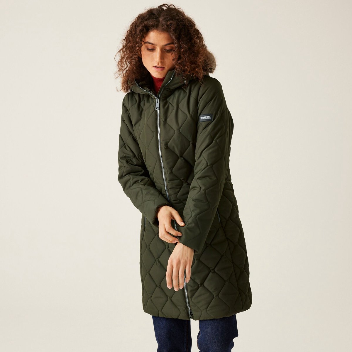 Gevulde Jas Wandelen Dames Waterafstotend Thermoguard Fritha Iii Groen