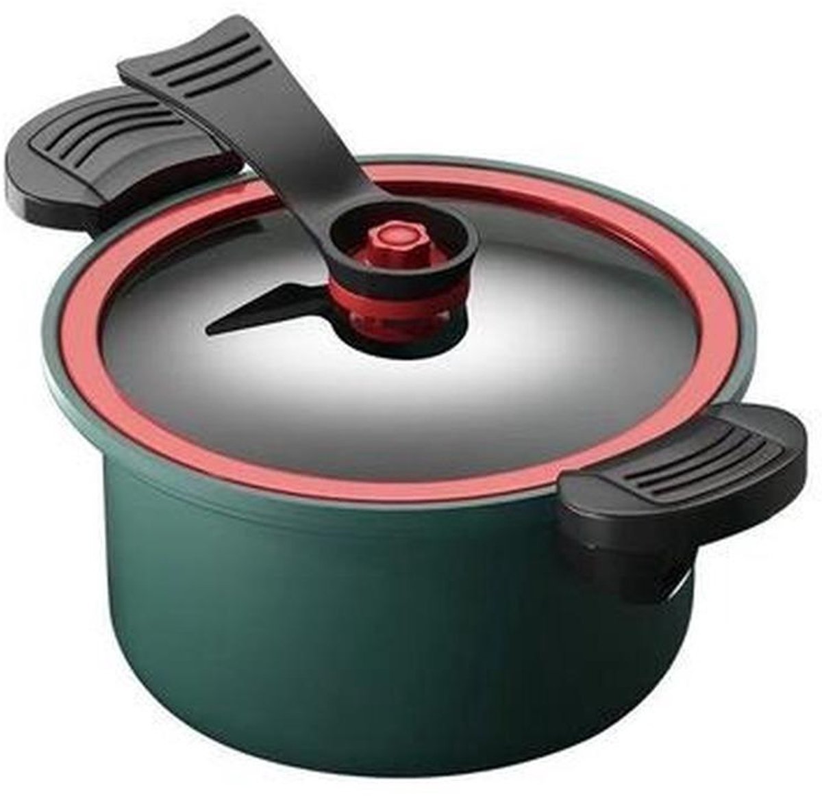 Soeppot & Snelkookpan – 2,5L – 24 cm – RVS Drukpan – Groen