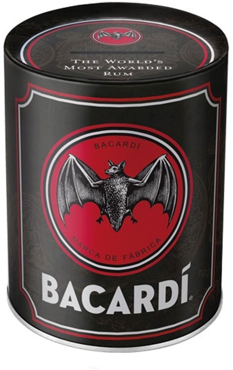 Spaarpot - Bacardi Logo (Zwart)