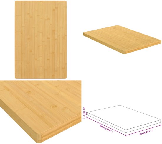 vidaXL Tafelblad 50x50x1,5 cm bamboe, vervangend tafelblad, eetkamertafelblad, salontafelblad, blad, eetkamertafel blad, tafelonderdeel vidaXL Tafelblad 50x50x1,5 cm bamboe, vervangend tafelblad, eetkamertafelblad, salontafelblad, blad, eetkamertafel blad, tafelonderdeel