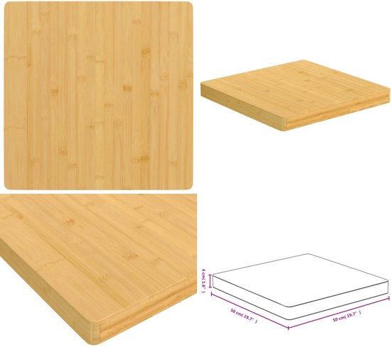 Dessus de table de cuisson vidaXL Tafelblad vierkant 50x50x1,5 cm