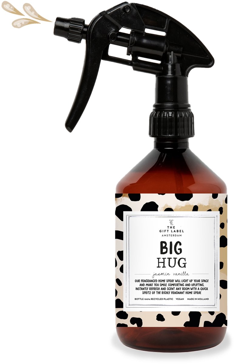 The Gift Label Roomspray Big Hug - Geur fresh cotton - The Gift Label Bruin