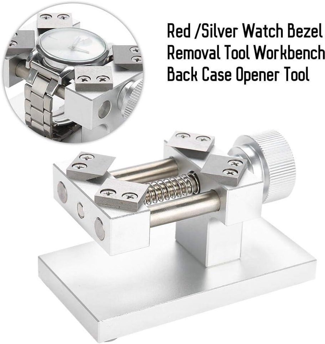 Rood-Zilver Horloge Bezel Opener - Removal Tool Workbench Back Case Opener Tool 2#