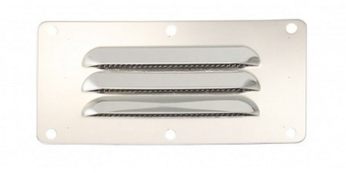 BREG Ventilatierooster RVS - 127 x 66 mm