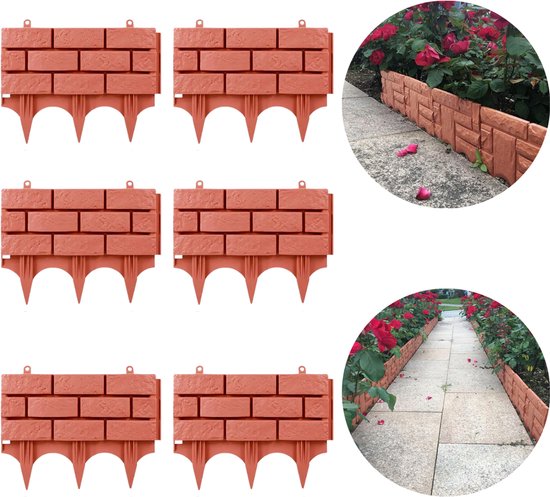 Aufun Kunststof gazonrand 7,5m Stone Optics Tuinrand van