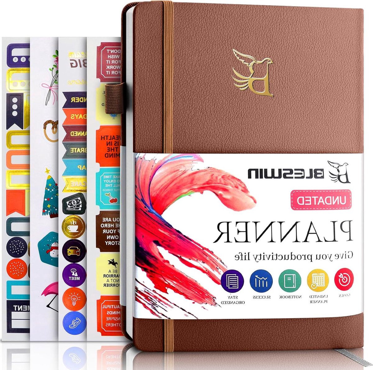Lederen Planner 2024-2025 - Ongedateerd - A5 formaat - Luxe ontwerp