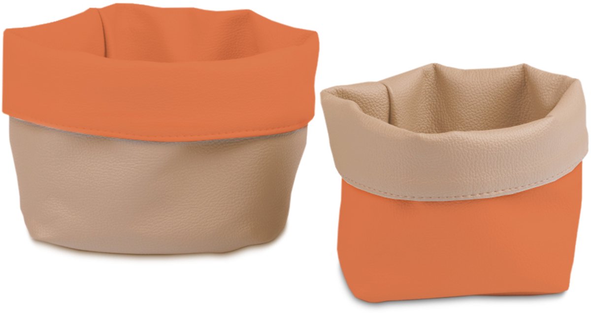 Pavelinni | Horeca Broodmandje | Rond | Ecoleder | Omkeerbaar & Afwasbaar | 14 cm