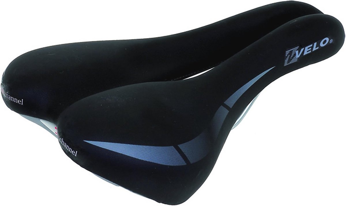Comfortabel Fietszadel met Brede Channel en Geveerd Steunpunt - 175 mm