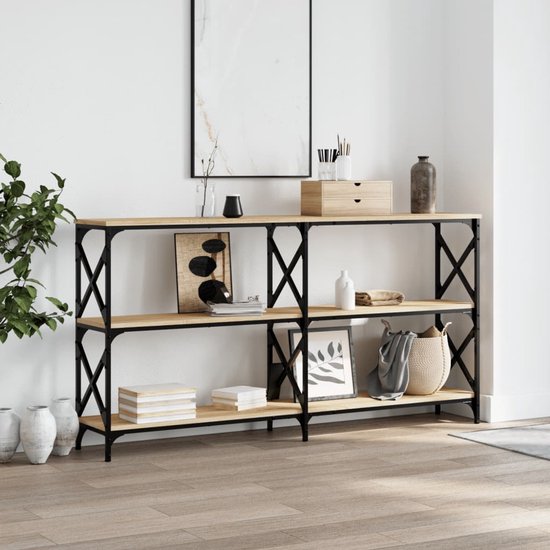 vidaXL Wandtafel 150x29x76,5 cm bewerkt hout bruin eikenkleur, bijzettafel, hoge tafel, woonkamertafel, console tafel, tafeltje, gangkastje, halkastje vidaXL Wandtafel 150x29x76,5 cm bewerkt hout bruin eikenkleur, bijzettafel, hoge tafel, woonkamertafel, console tafel, tafeltje, gangkastje, halkastje