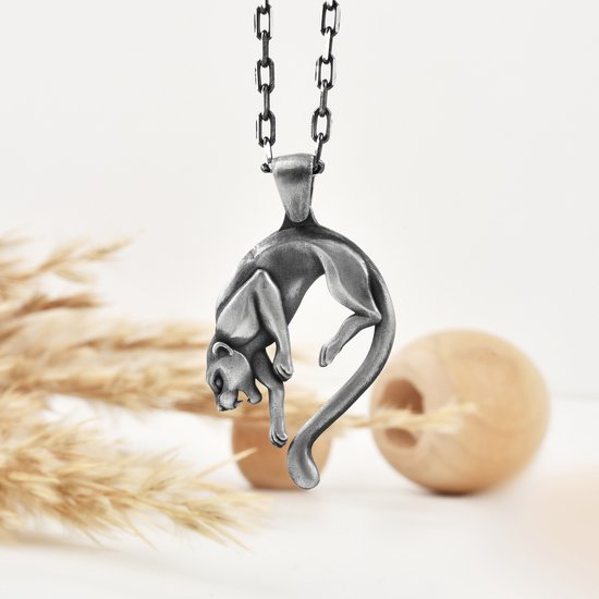 Kattenketting hangende kat goud RVS Purrfectly Hanging – The Happy Cat Shop
