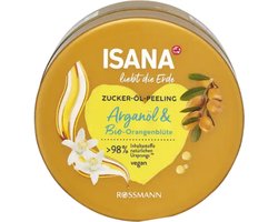 Suikerpeeling - Arganolie & Bio-Sinaasappelbloesem - Isana - 230 g | Body Scrub - Vegan Formule