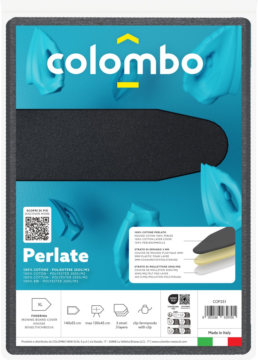 Colombo New Scal Perlate XL Strijkplankhoes Katoen