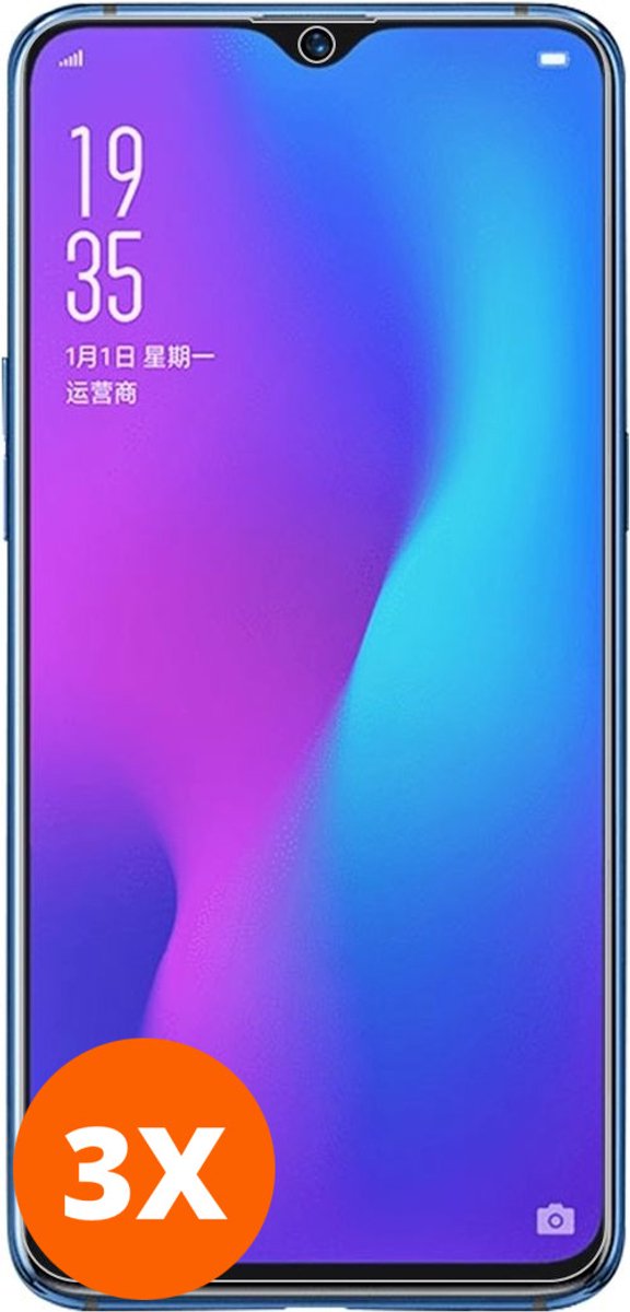 Mobigear Screenprotector geschikt voor OPPO RX17 Pro Glazen | Mobigear Screenprotector - Case Friendly (3-Pack)