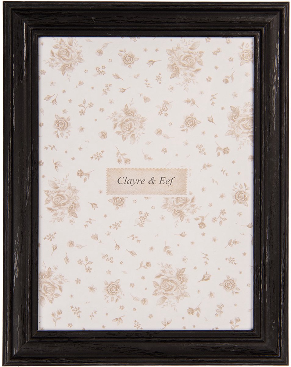 Clayre & Eef Fotolijst 10x15 cm Zwart MDF