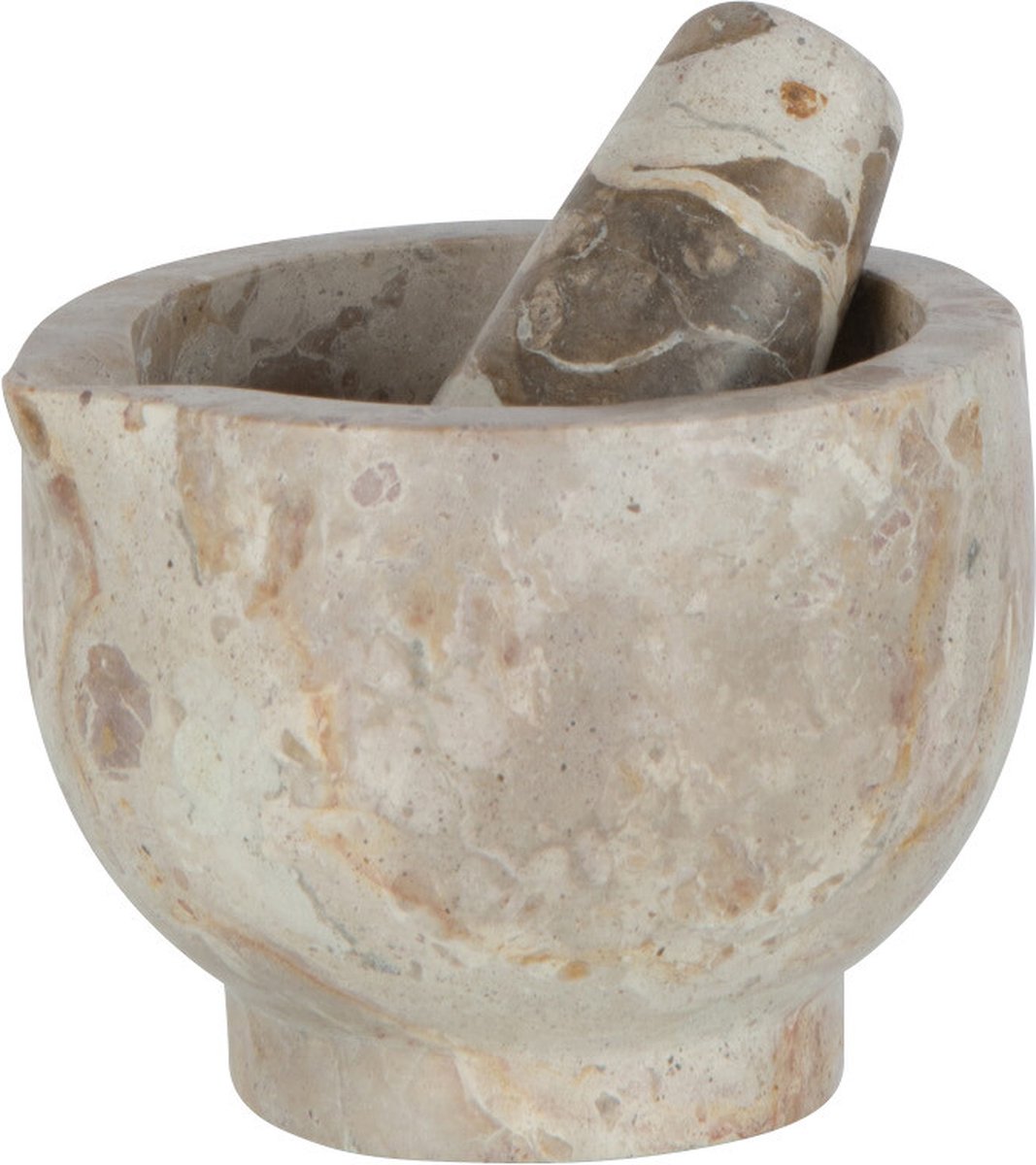 Vijzel Crème Marmer H11cm 10cm