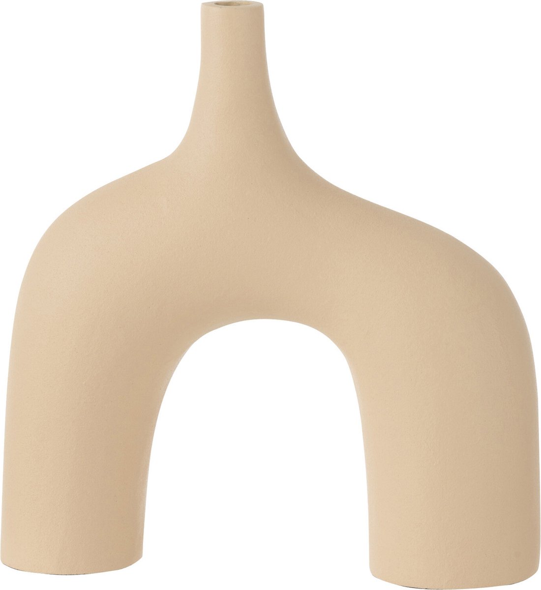 J-Line vaas Camille - aluminium - beige - 75 cm hoog