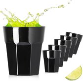 Zwarte borrelglazen van glas 30ml (max. 40ml) Set van 6 wodkagglazen tequilagglazen shotglazen prikglazen 4cl