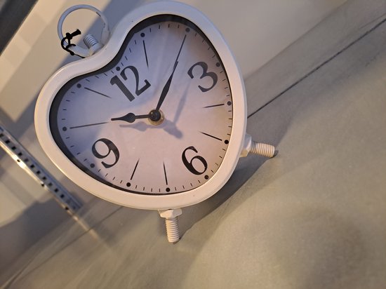 Countryfield Horloge de table coeur Jolie blanc/blanc-L6B16H19.5CM