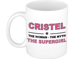 Bellatio Decorations naam cadeau mok – Cristel – Woman Myth Supergirl – koffiemok – 300 ml – collega – moederdag