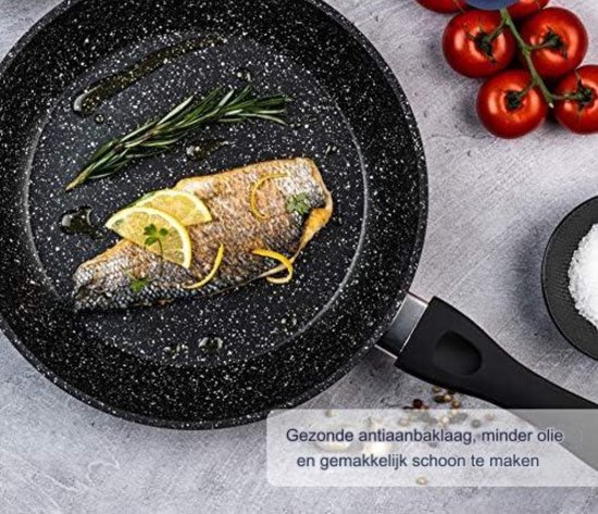 Koekenpan inductie met deksel D24cm