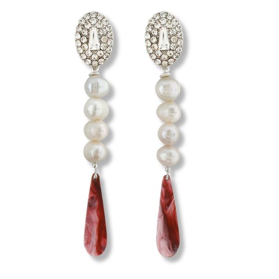 Zatthu Jewelry - N23FW639 - Libi lange oorbellen met parels
