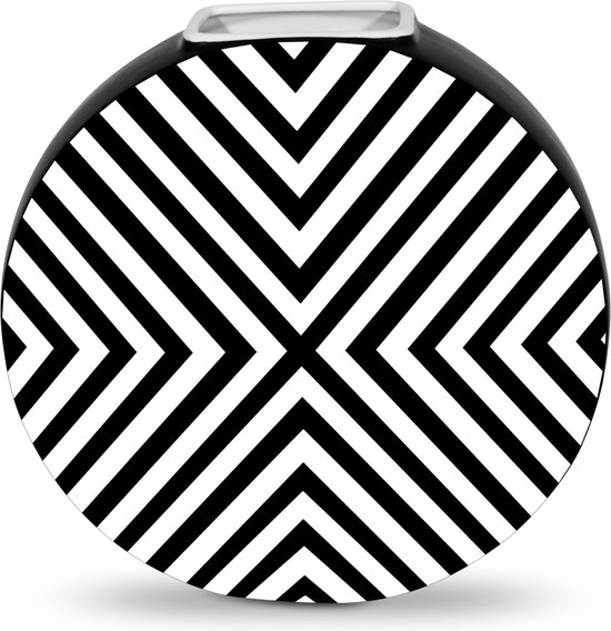 San Naila- Vase Zebra XL- Zwart - Wit - Moderne- Japandi
