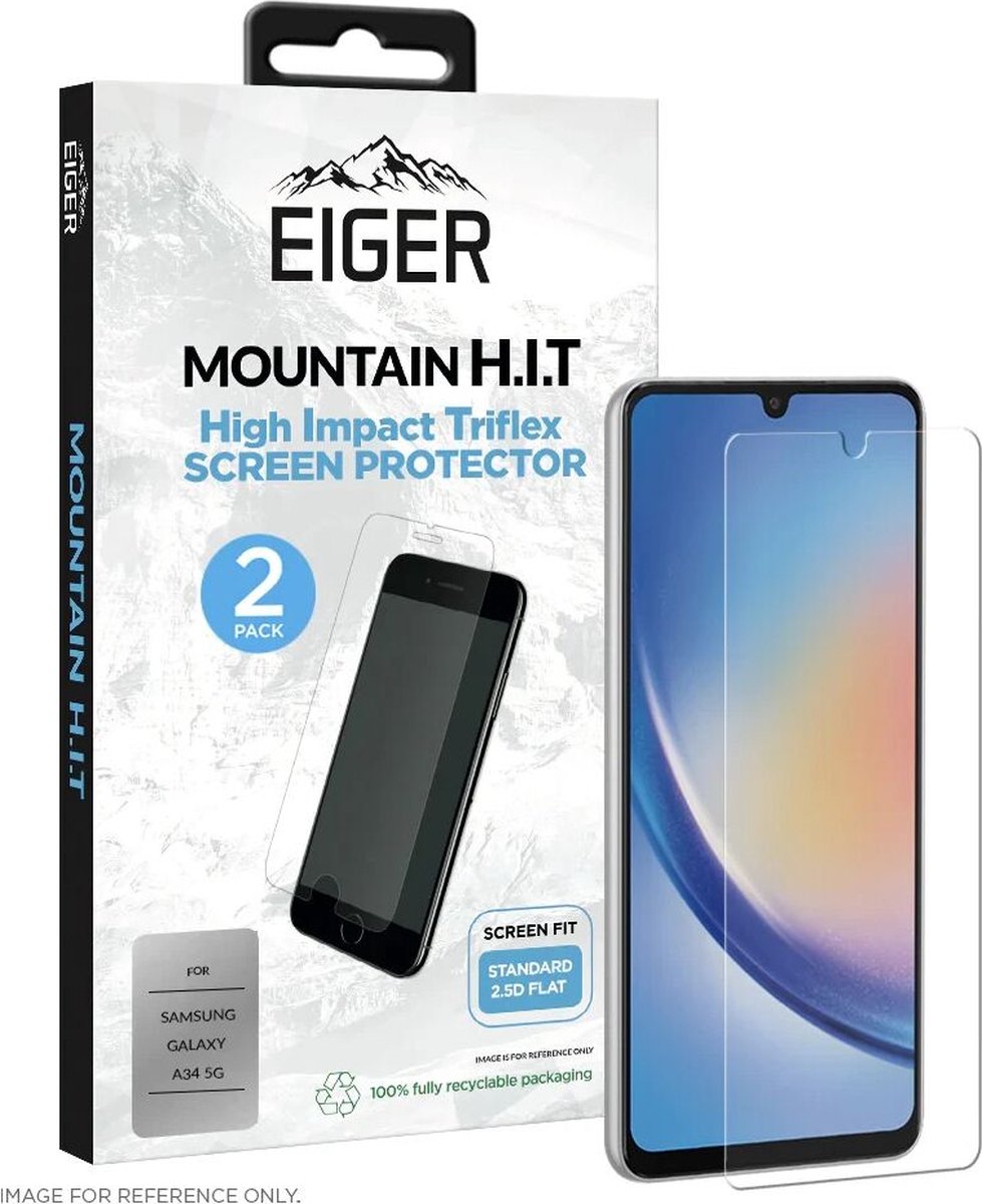 Eiger Mountain H.I.T. Samsung Galaxy A34 Screen Protector Folie 2-Pack