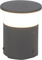 QAZQA Bar - Moderne LED Staande Buitenlamp | Staande Lamp voor buiten - 1 lichts - H 130 mm - Donkergrijs - Buitenverlichting