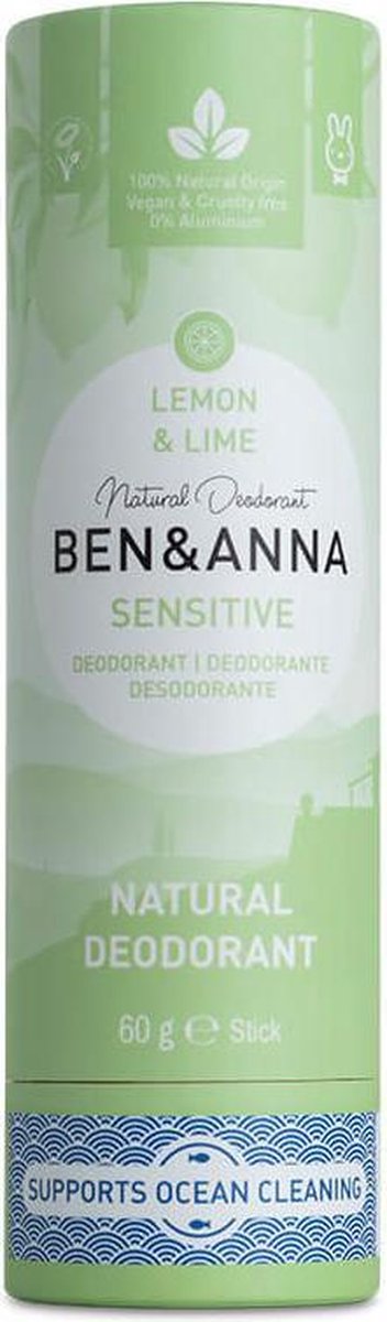 Goedkoopste Ben & Anna Deodorant lemon & lime sensitive